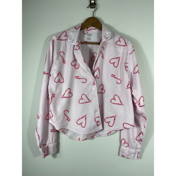 Victoria’s Secret PINK Candy Cane Heart Pajama Set (Size Small) - Picture 2 of 12